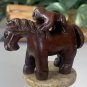 Vintage Hand Carved Netsuke Horse Monkey Boxwood Animal Figurine Wood Carving