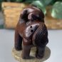 Vintage Hand Carved Netsuke Horse Monkey Boxwood Animal Figurine Wood Carving