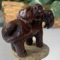 Vintage Hand Carved Netsuke Horse Monkey Boxwood Animal Figurine Wood Carving