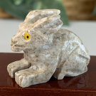 Miniature RABBIT Stone Carving Mini Figurine Steatite Soapstone Animal Figure Miniature RABBIT Stone Carving Mini Figurine Steatite Soapstone Animal Figure