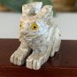 Miniature RABBIT Stone Carving Mini Figurine Steatite Soapstone Animal Figure