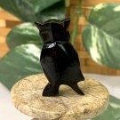 Water Buffalo Hand Carved Horn Owl Figurine Vintage Miniature Animal Bird Figure Water Buffalo Hand Carved Horn Owl Figurine Vintage Miniature Animal Bird Figure