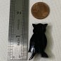 Water Buffalo Hand Carved Horn Owl Figurine Vintage Miniature Animal Bird Figure