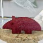 Armadillo Bone Bead Fetish Animal Carving Drilled Red Hand Carved Mammal 1.2"x.5