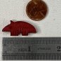 Armadillo Bone Bead Fetish Animal Carving Drilled Red Hand Carved Mammal 1.2"x.5