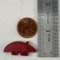 Armadillo Bone Bead Fetish Animal Carving Drilled Red Hand Carved Mammal 1.2"x.5