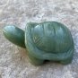 Large Green Aventurine Crystal Carved Turtle Figurine Tortoise Animal Carving 3"