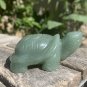 Large Green Aventurine Crystal Carved Turtle Figurine Tortoise Animal Carving 3"