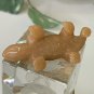 Gemstone Lizard Figurine Carved Orange Aventurine Reptile Carving Statue Figure