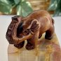 Vintage Boxwood Netsuke Elephant Hand Carved Wood Animal Figurine Carving  2.8"