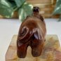Vintage Boxwood Netsuke Elephant Hand Carved Wood Animal Figurine Carving  2.8"