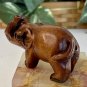 Vintage Boxwood Netsuke Elephant Hand Carved Wood Animal Figurine Carving  2.8"
