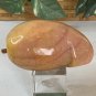 Vintage Alabaster Hand Carved Mango Fruit Polished Stone Multicolor Carving 4"