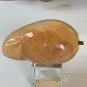 Vintage Alabaster Hand Carved Mango Fruit Polished Stone Multicolor Carving 4"
