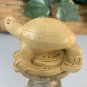 Vintage Boxwood Turtle Netsuke Animal Figurine Hand Carved Wood Carving Figure