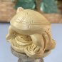 Vintage Boxwood Turtle Netsuke Animal Figurine Hand Carved Wood Carving Figure