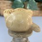 Vintage Boxwood Turtle Netsuke Animal Figurine Hand Carved Wood Carving Figure
