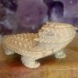 Zuni Horned Toad Lizard Fetish Carving Fish Rock Serpentine Native American 2.1"