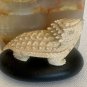 Zuni Horned Toad Lizard Fetish Carving Fish Rock Serpentine Native American 2.1"