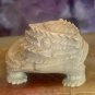 Zuni Horned Toad Lizard Fetish Carving Fish Rock Serpentine Native American 2.1"