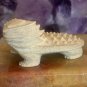 Zuni Horned Toad Lizard Fetish Carving Fish Rock Serpentine Native American 2.1"