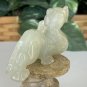 Chinese Jade Qilin Dragon Figurine Carved Mythical Beast Bixie Animal Statue 2.8
