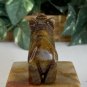 Chinese Jade Stone Rhino Figurine Hand Carved Animal Statue Figure Brown 3.3"