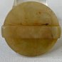 Vintage Chinese Yellow Jade Hand Carved Dragon Beast Belt Buckle Mystical Animal
