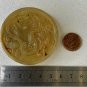Vintage Chinese Yellow Jade Hand Carved Dragon Beast Belt Buckle Mystical Animal