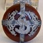 Vintage Red Jade Chinese Dragon Phoenix Pendant Miao-Style Metalwork Butterflies