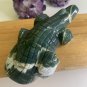 6.2"ALLIGATOR Moss Agate Carved Crystal Lizard Rock Stone Reptile Animal 1.3LBS