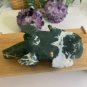 6.2"ALLIGATOR Moss Agate Carved Crystal Lizard Rock Stone Reptile Animal 1.3LBS