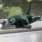 6.2"ALLIGATOR Moss Agate Carved Crystal Lizard Rock Stone Reptile Animal 1.3LBS
