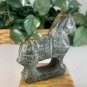 Chinese Jade Stone Wealth Horse Figurine Carved Animal Figure Pony Statue 3"x3"