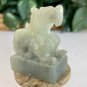 Chinese Jade Pixiu Foo Dog Seal Chop Stamp Figurine Mythical Beast Animal Statue