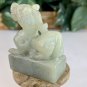 Chinese Jade Pixiu Foo Dog Seal Chop Stamp Figurine Mythical Beast Animal Statue