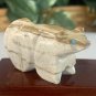 Zuni Mountain Lion Fetish Figurine Native American Animal Carving Turquoise Eyes