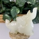 Chinese White Jade Figurine Carved Mythical Beast Auspicious Animal Statue 2.8" Chinese White Jade Figurine Carved Mythical Beast Auspicious Animal Statue 2.8"