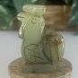 Vintage Chinese Zodiac Jade Rooster Pendant Bead Hand Carved Miniature Animal