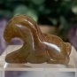 Hand Carved Jade Chinese Zodiac Ram Drilled Animal Bead Stone Figurine 20th C.