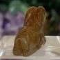 Hand Carved Jade Chinese Zodiac Ram Drilled Animal Bead Stone Figurine 20th C.