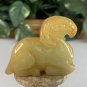Chinese Yellow Jade Ram Figurine Carved Mythical Beast Auspicious Animal Statue