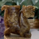 Chinese Jade Stone Dragon Figurine Carved Pixiu Qilin Mythical Beast Animal 2" Chinese Jade Stone Dragon Figurine Carved Pixiu Qilin Mythical Beast Animal 2"