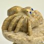 Soapstone SPIDER Figurine MINI Carved Stone Healing Crystal Animal Figure 1.5"