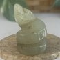 Vintage Chinese Zodiac Jade Snake Pendant Bead Hand Carved Miniature Animal 1.2"