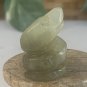 Vintage Chinese Zodiac Jade Snake Pendant Bead Hand Carved Miniature Animal 1.2"