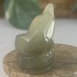 Vintage Chinese Zodiac Jade Snake Pendant Bead Hand Carved Miniature Animal 1.2"
