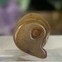 Hand Carved Jade Chinese Zodiac Snake Animal Drilled Bead Stone Figurine 20th C.