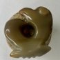 Chinese Jade Pig Dragon Netsuke Carved Pendant Toggle Amulet Zhulong Carving 1.8