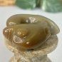 Chinese Jade Pig Dragon Netsuke Carved Pendant Toggle Amulet Zhulong Carving 1.8